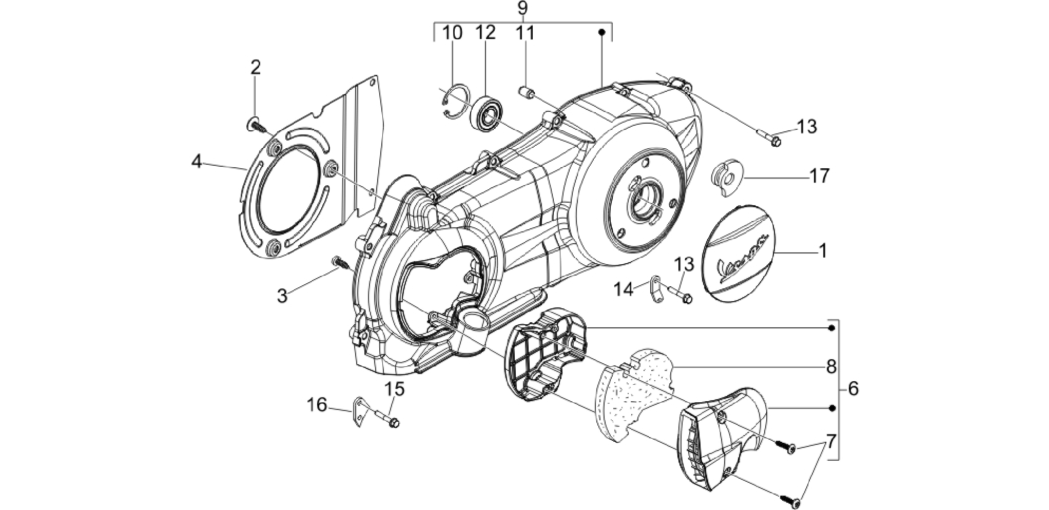 Crankcase cover - Crankcase cooling