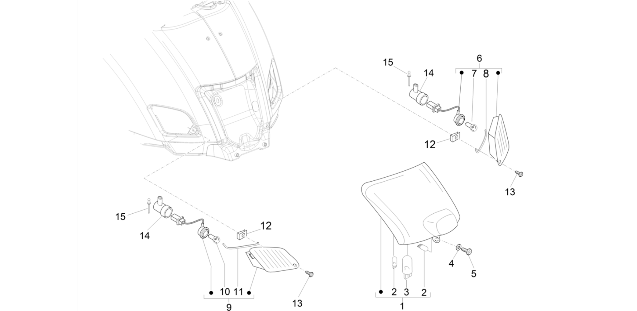 Rear headlamps - Turn signal lamps