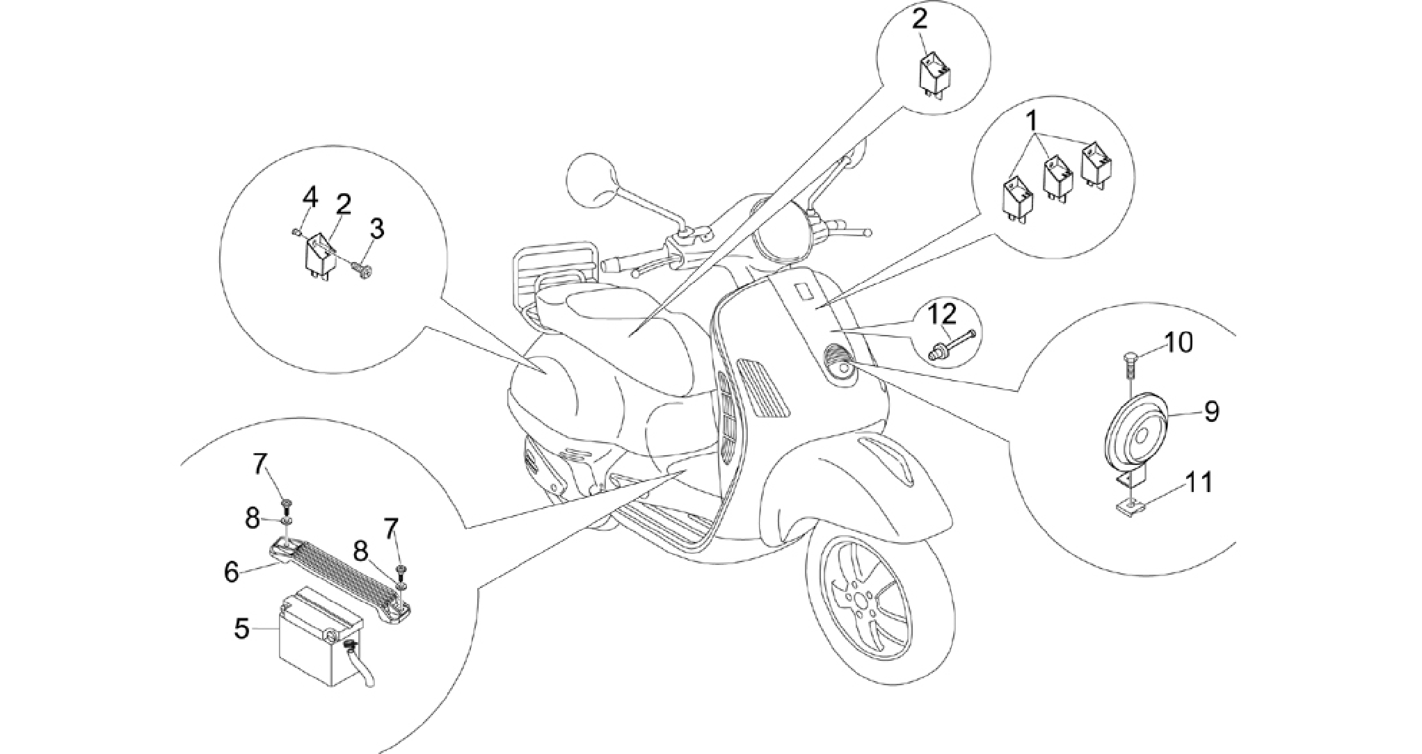 Remote control switches - Battery - Horn