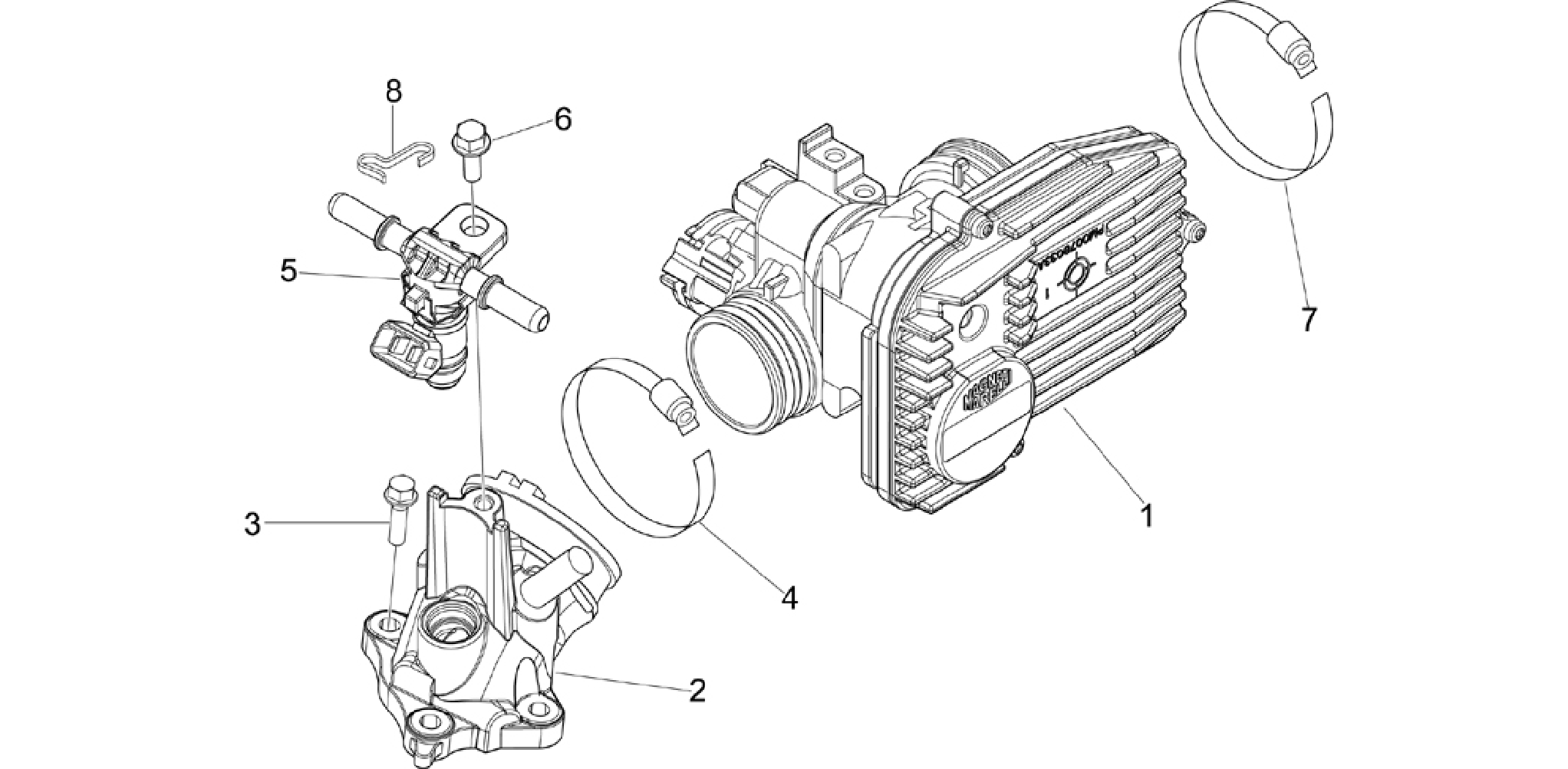 Throttle body - Injector - Induction joint