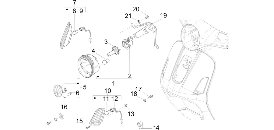 Front headlamps - Turn signal lamps