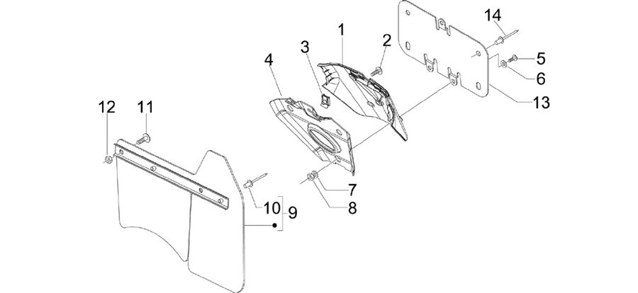 Rear cover - Splash guard