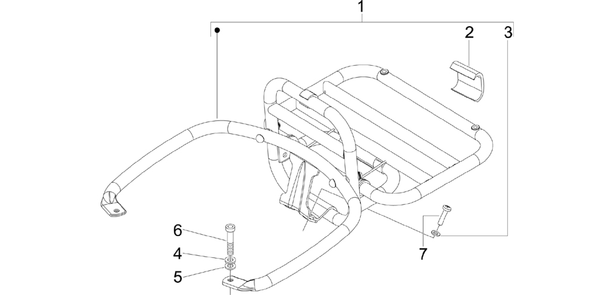 Rear luggage rack