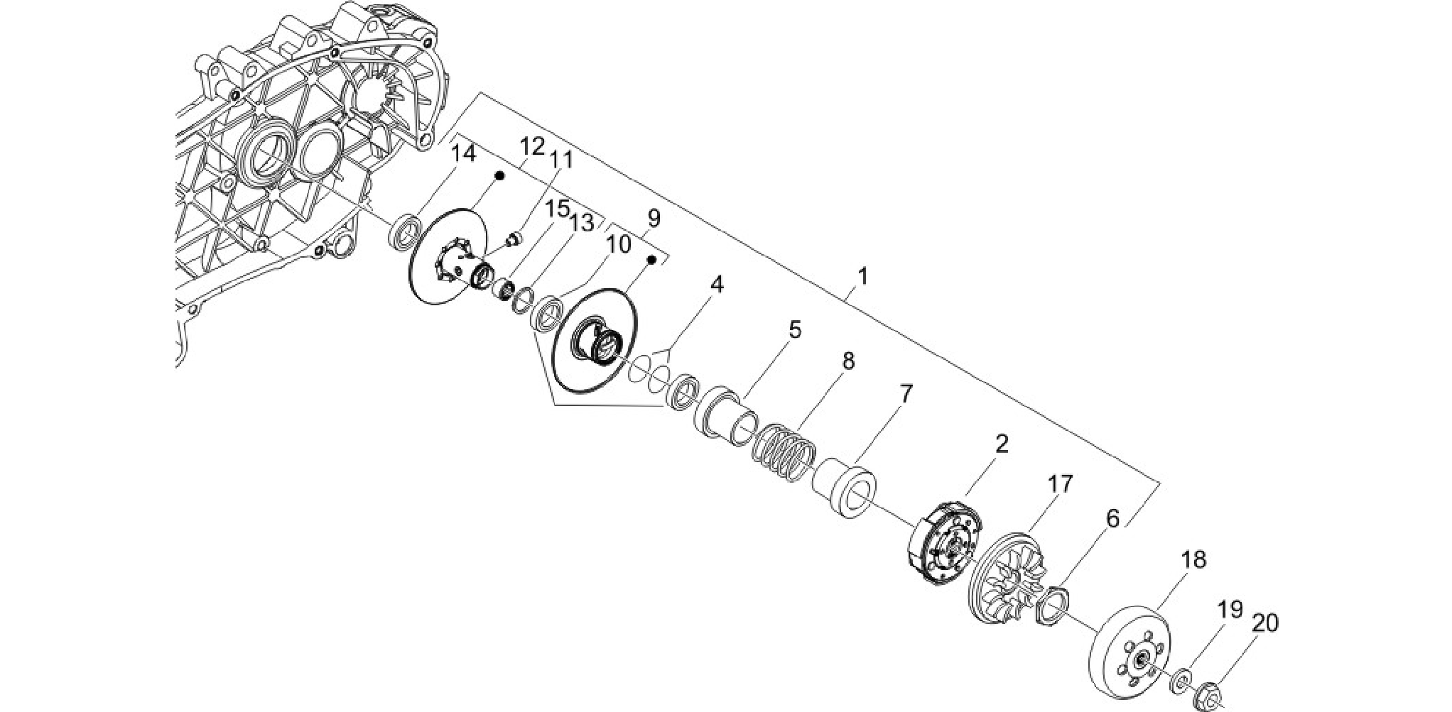 Driven pulley
