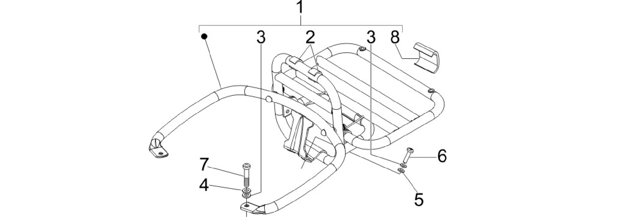 Rear luggage rack