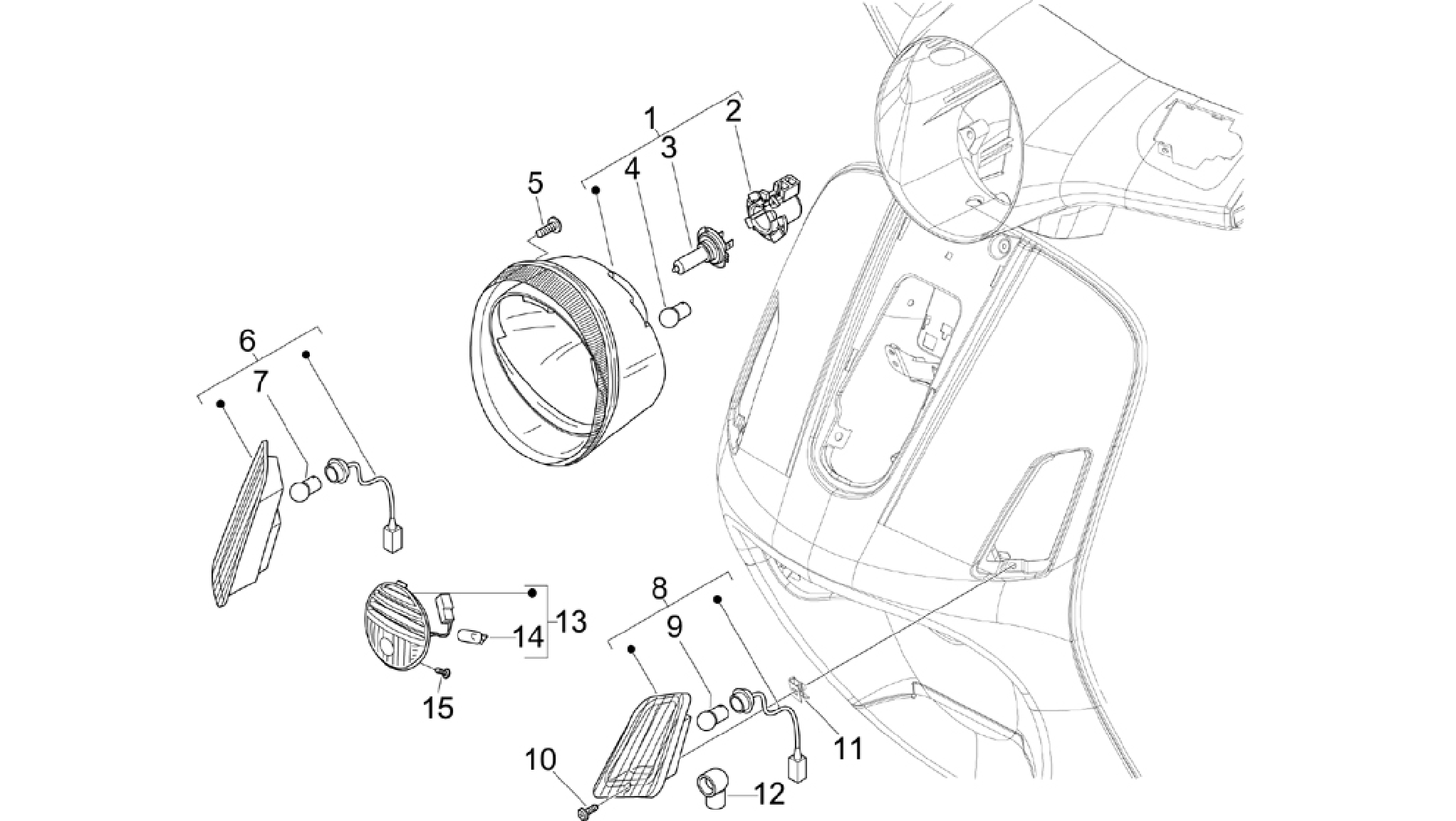 Front headlamps - Turn signal lamps
