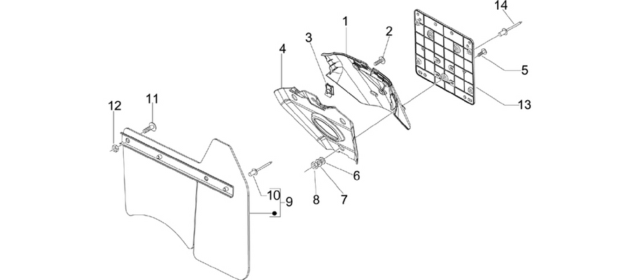 Rear cover - Splash guard