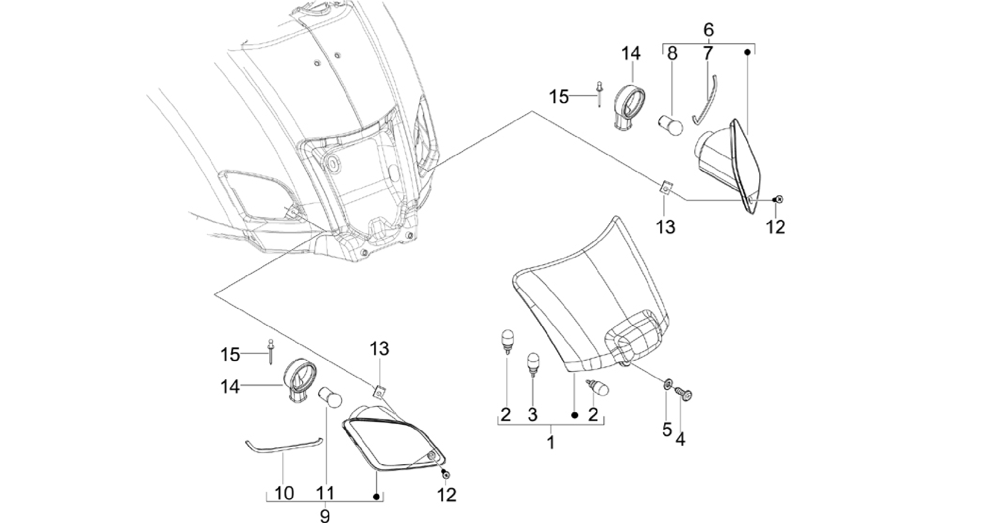 Rear headlamps - Turn signal lamps