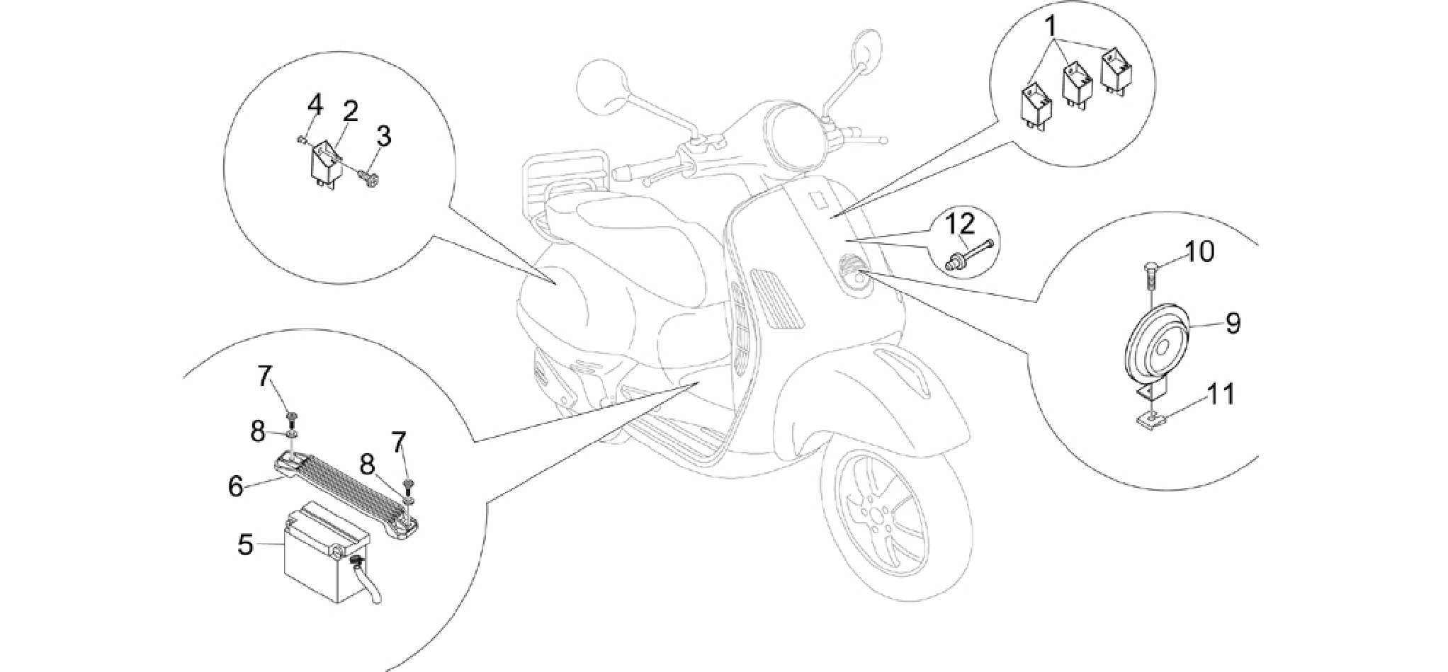 Remote control switches - Battery - Horn