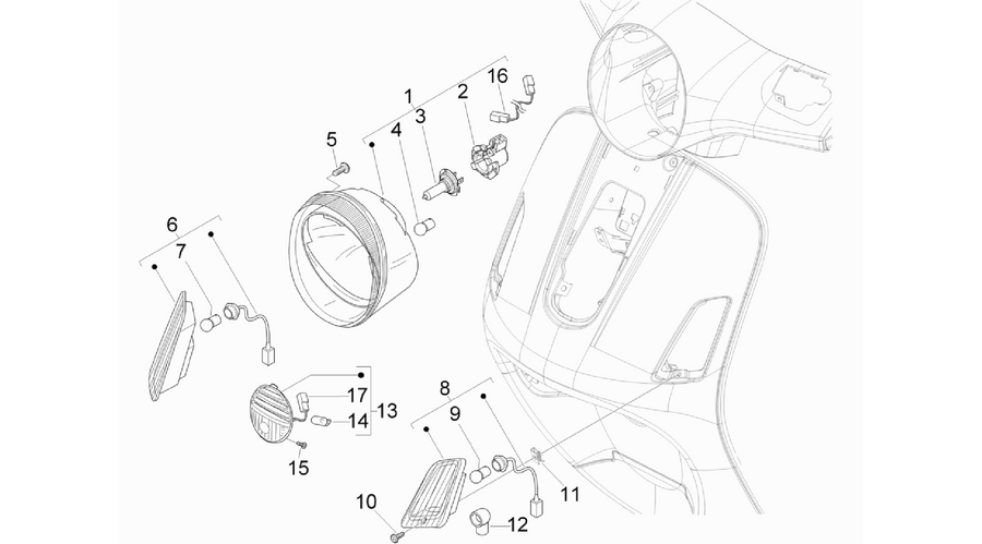 Front headlamps - Turn signal lamps