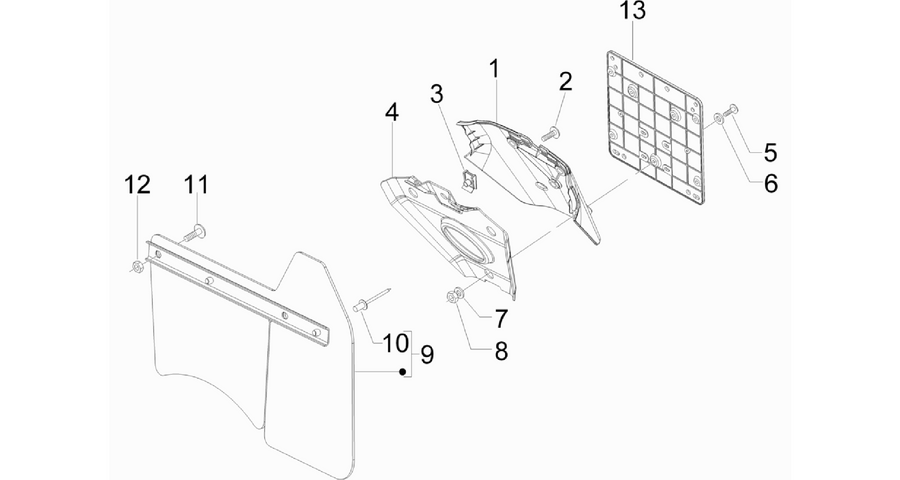 Rear cover - Splash guard