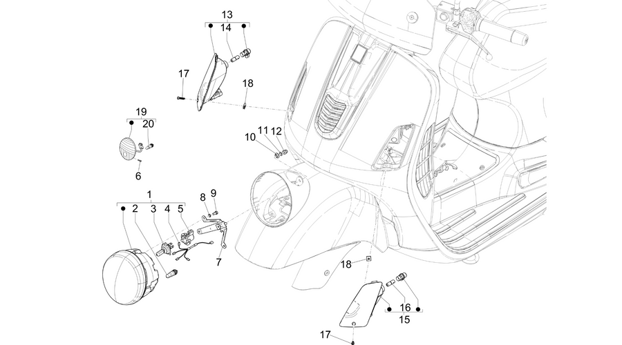 Front headlamps - Turn signal lamps