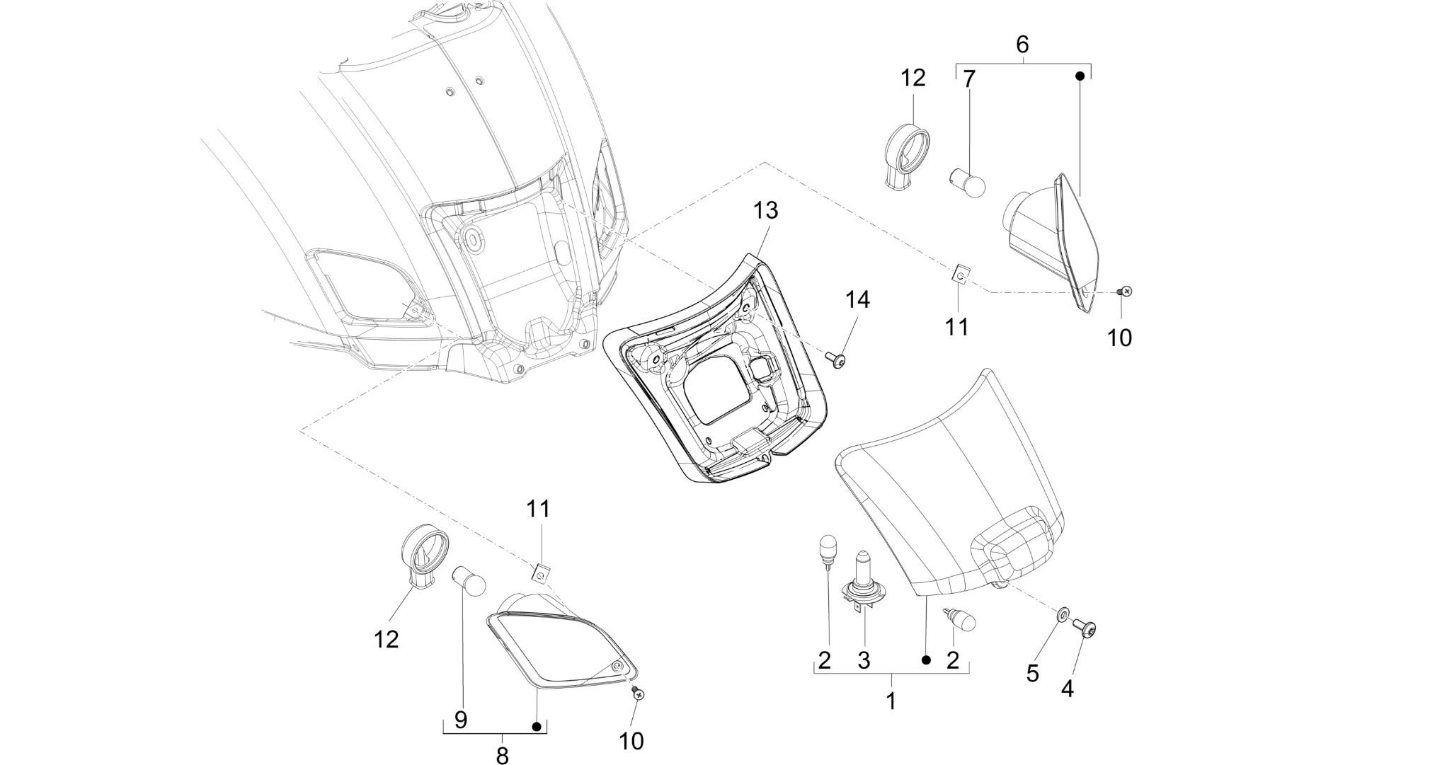 Rear headlamps - Turn signal lamps
