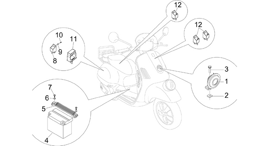 Remote control switches - Battery - Horn