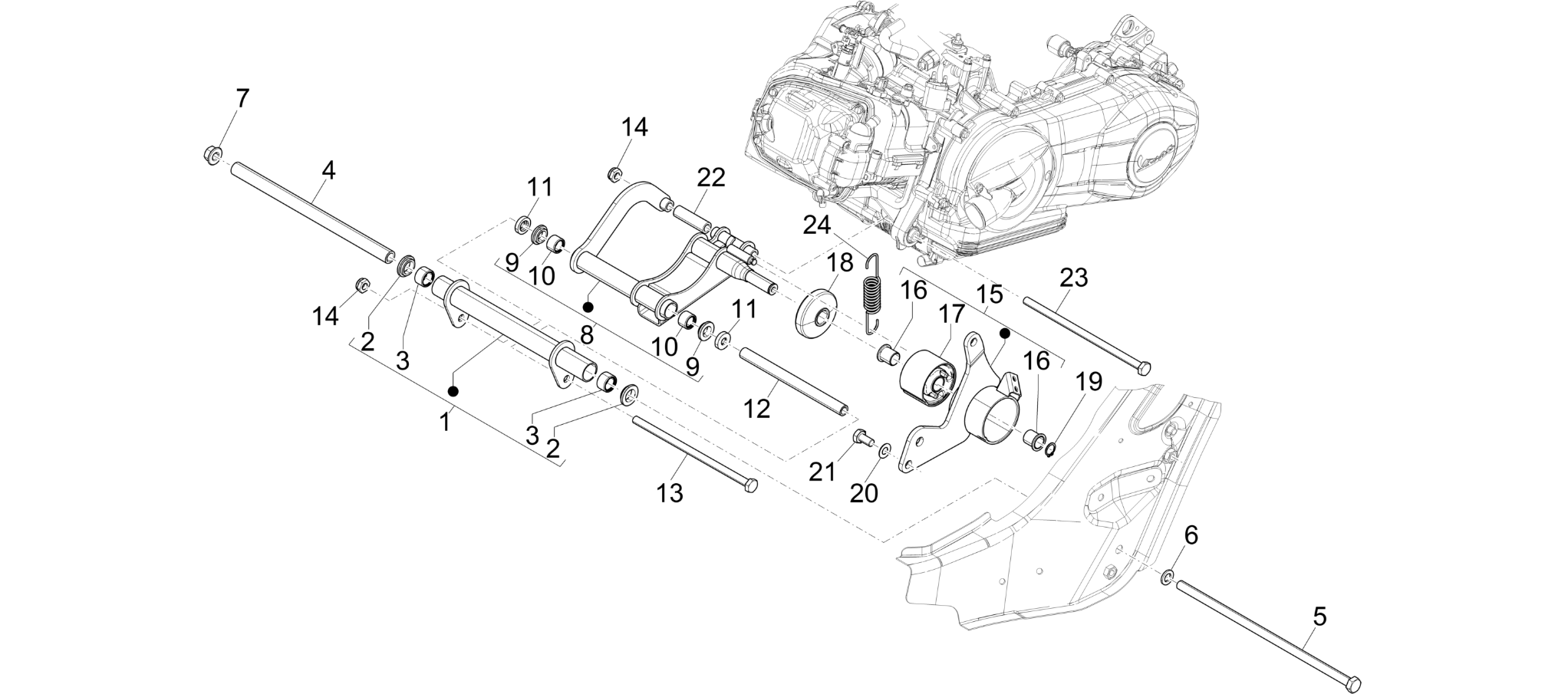 Swinging arm