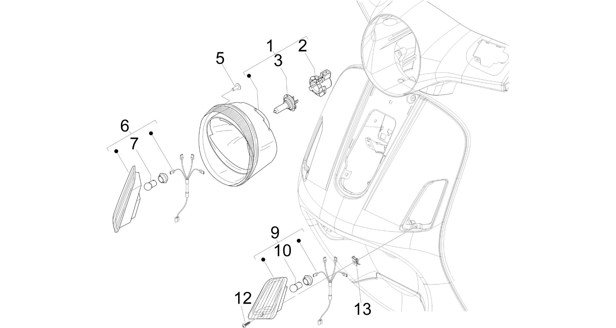 Front headlamps - Turn signal lamps