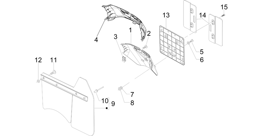 Rear cover - Splash guard