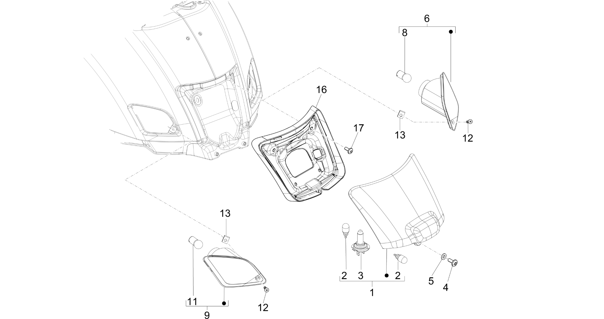 Rear headlamps - Turn signal lamps