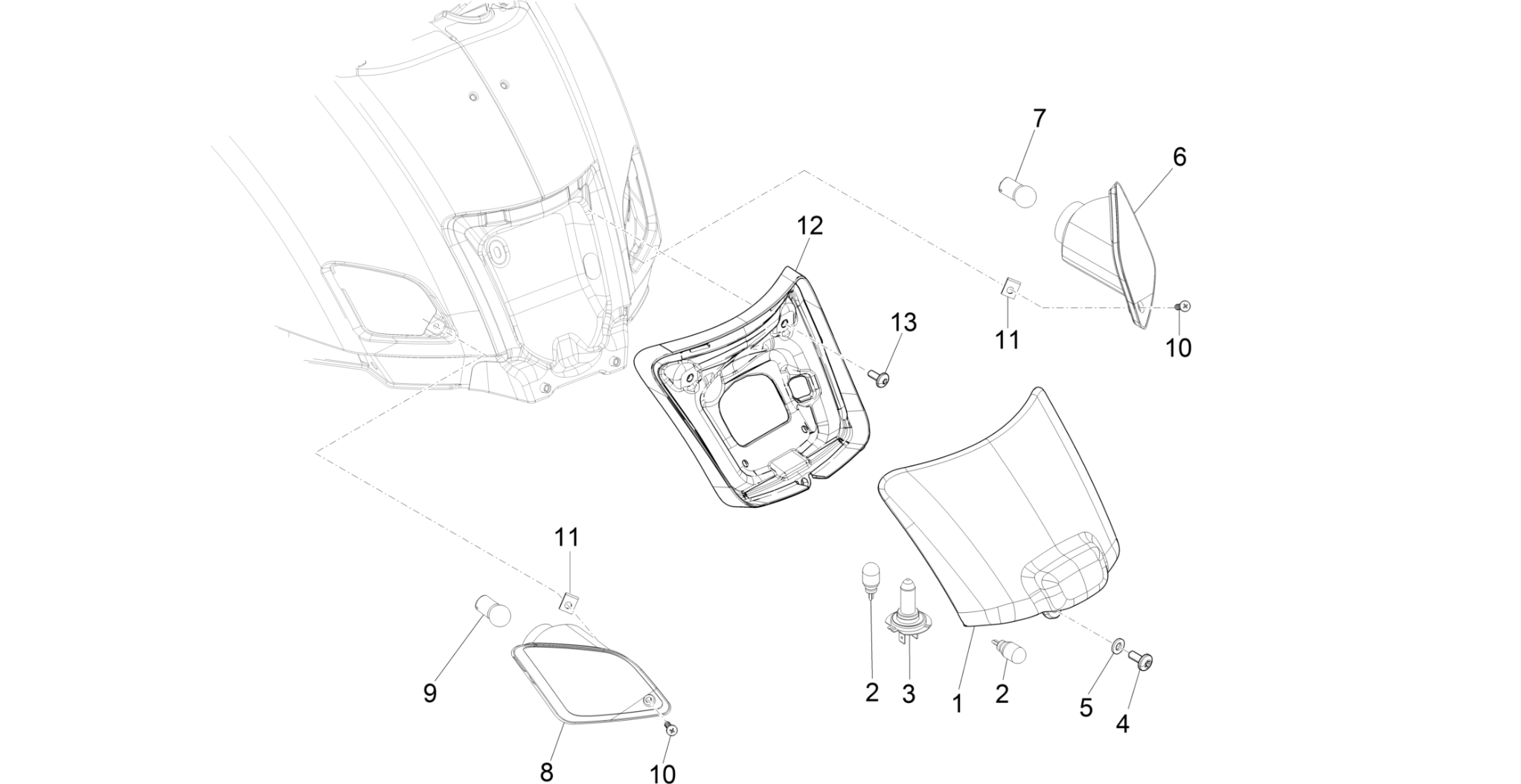 Rear headlamps - Turn signal lamps
