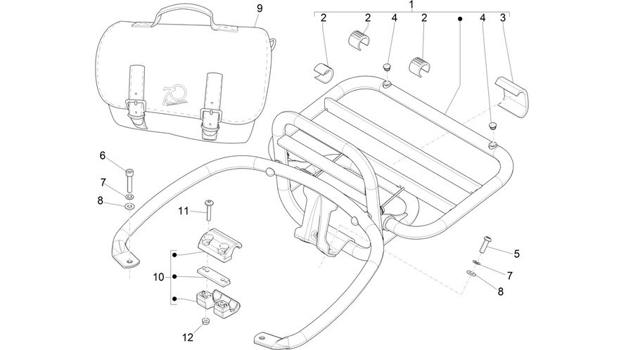 Rear luggage rack