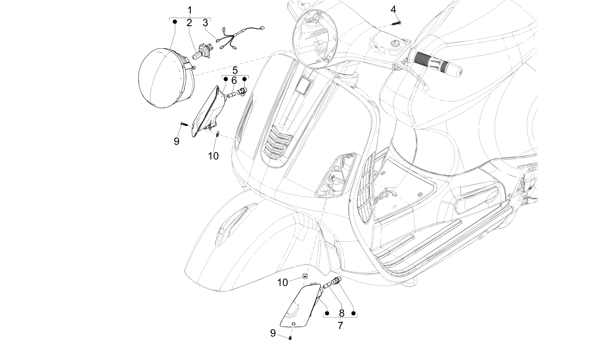 Front headlamps - Turn signal lamps