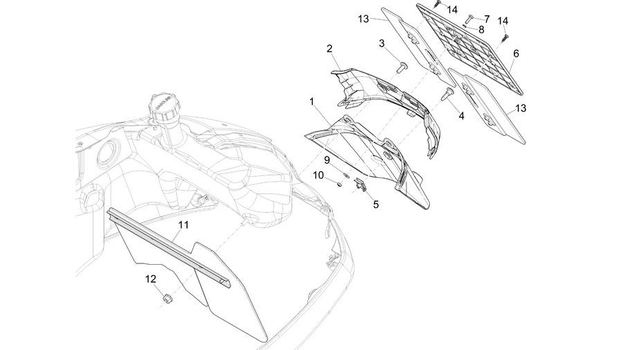 Rear cover - Splash guard