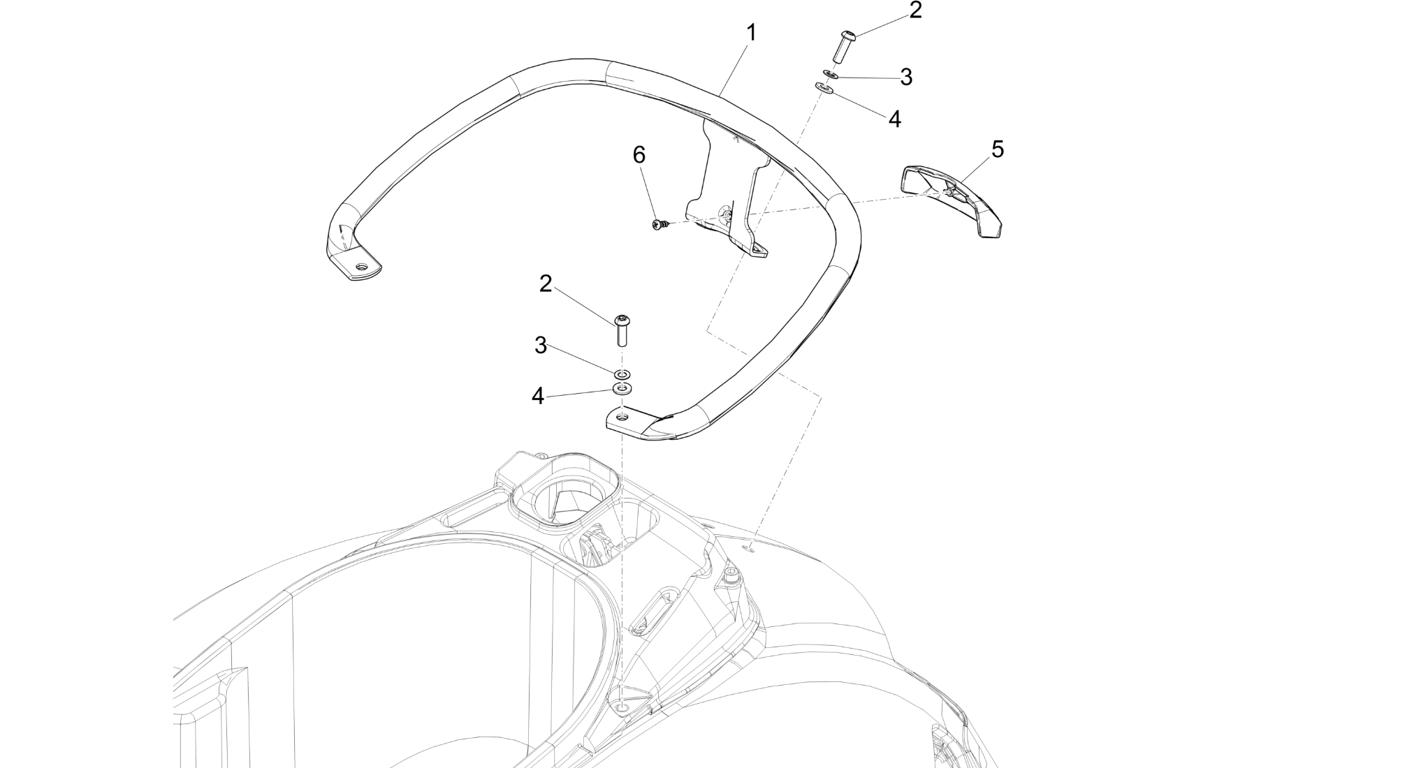 Rear luggage rack