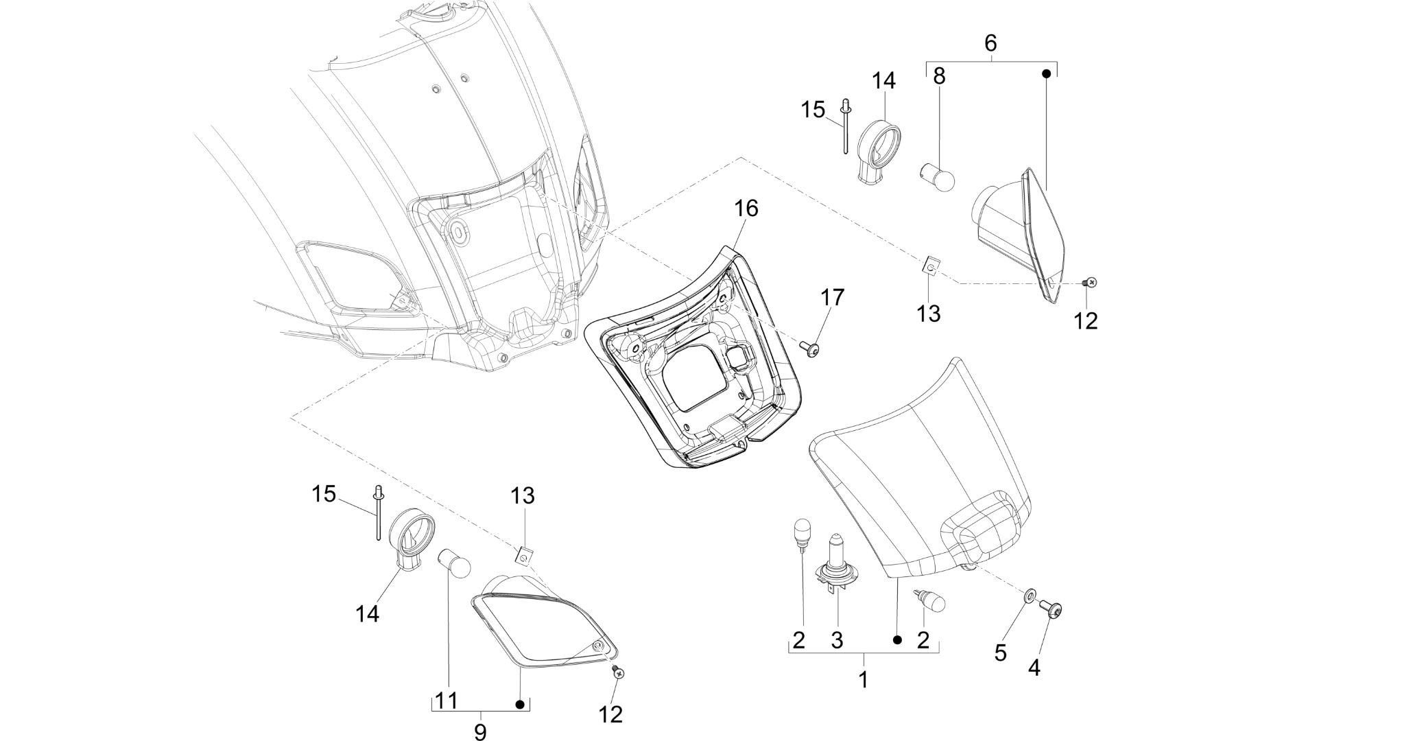 Rear headlamps - Turn signal lamps