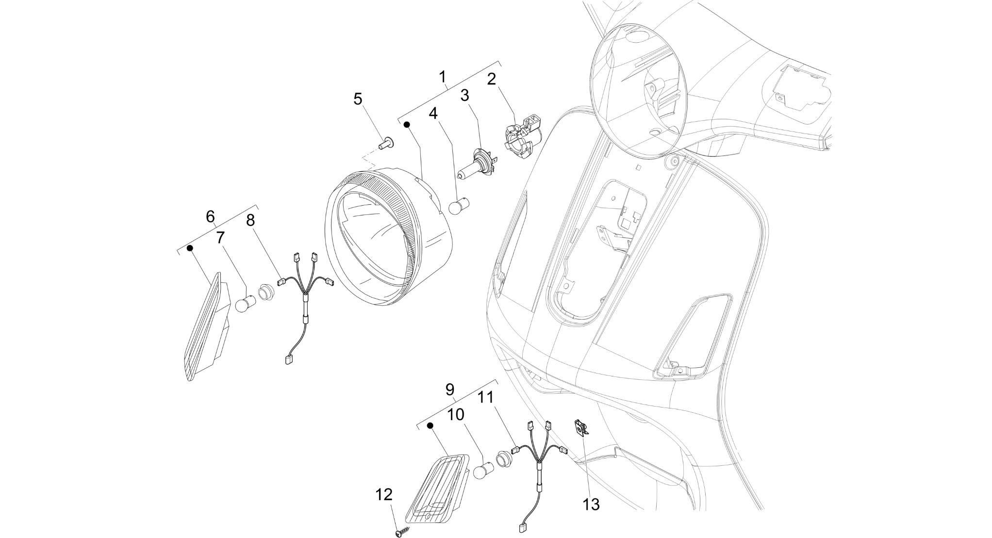Front headlamps - Turn signal lamps