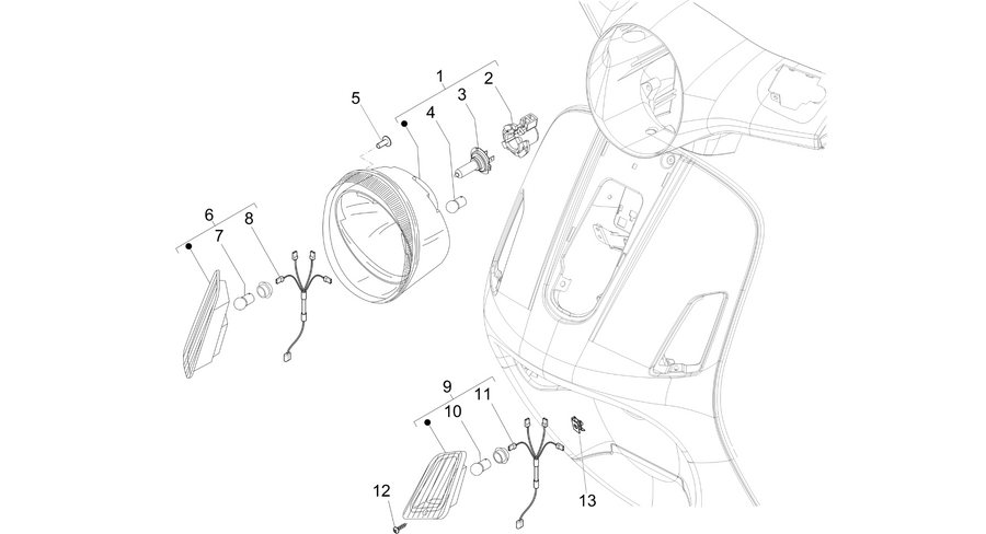 Front headlamps - Turn signal lamps