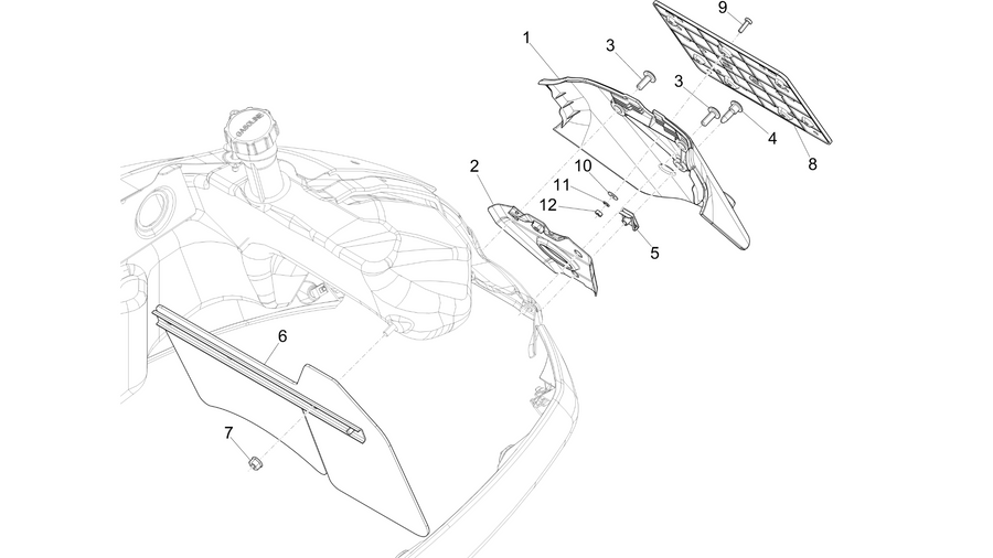 Rear cover - Splash guard
