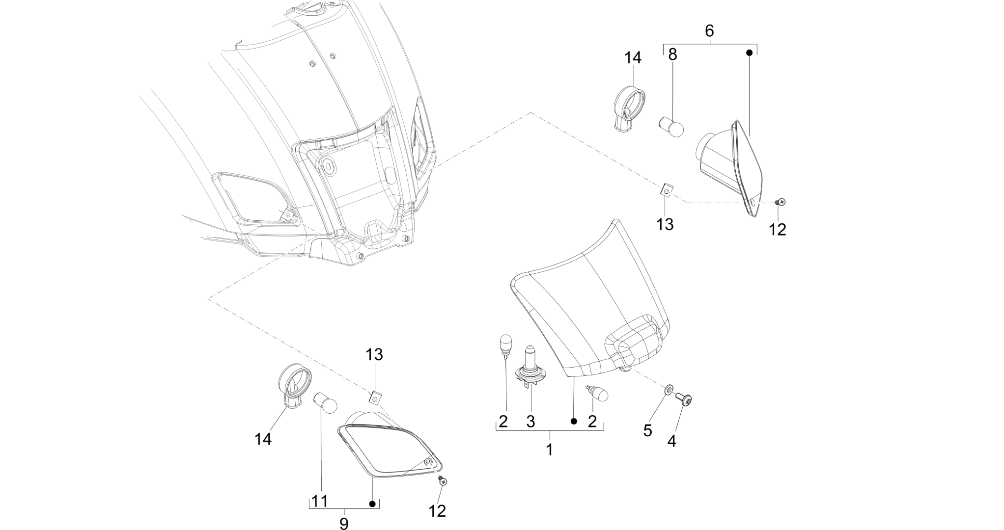 Rear headlamps - Turn signal lamps
