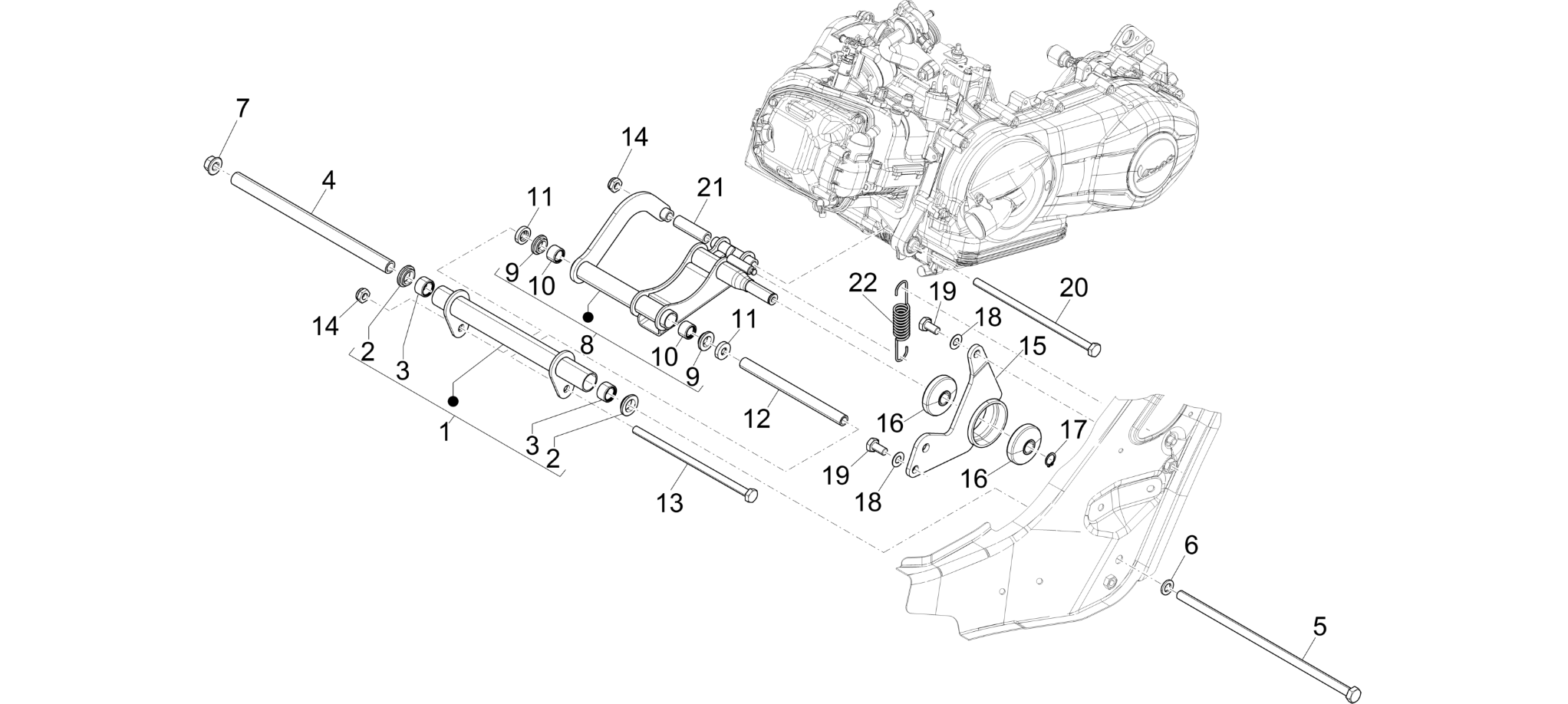Swinging arm