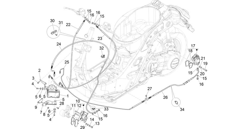 Brakes pipes - Calipers (ABS)