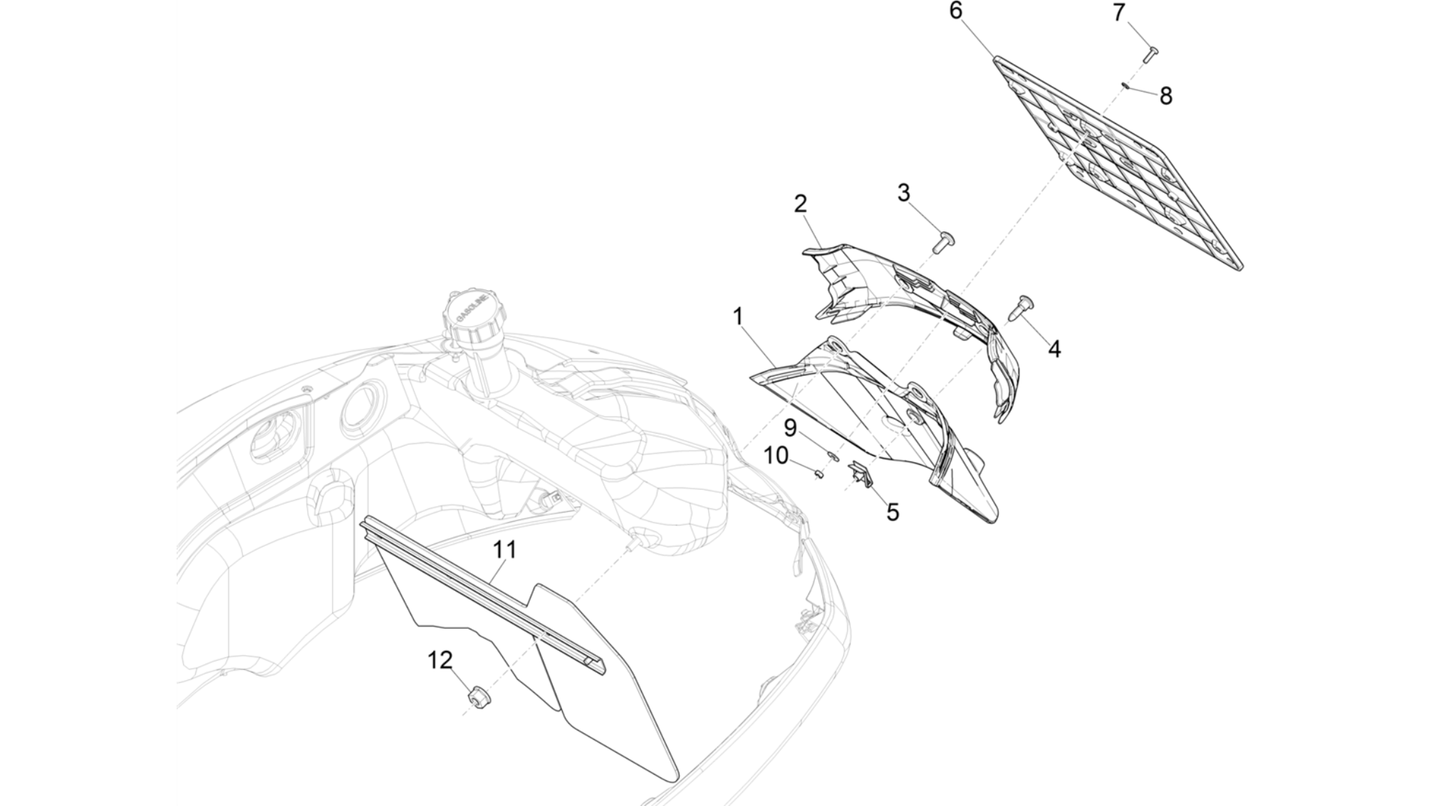 Rear cover - Splash guard