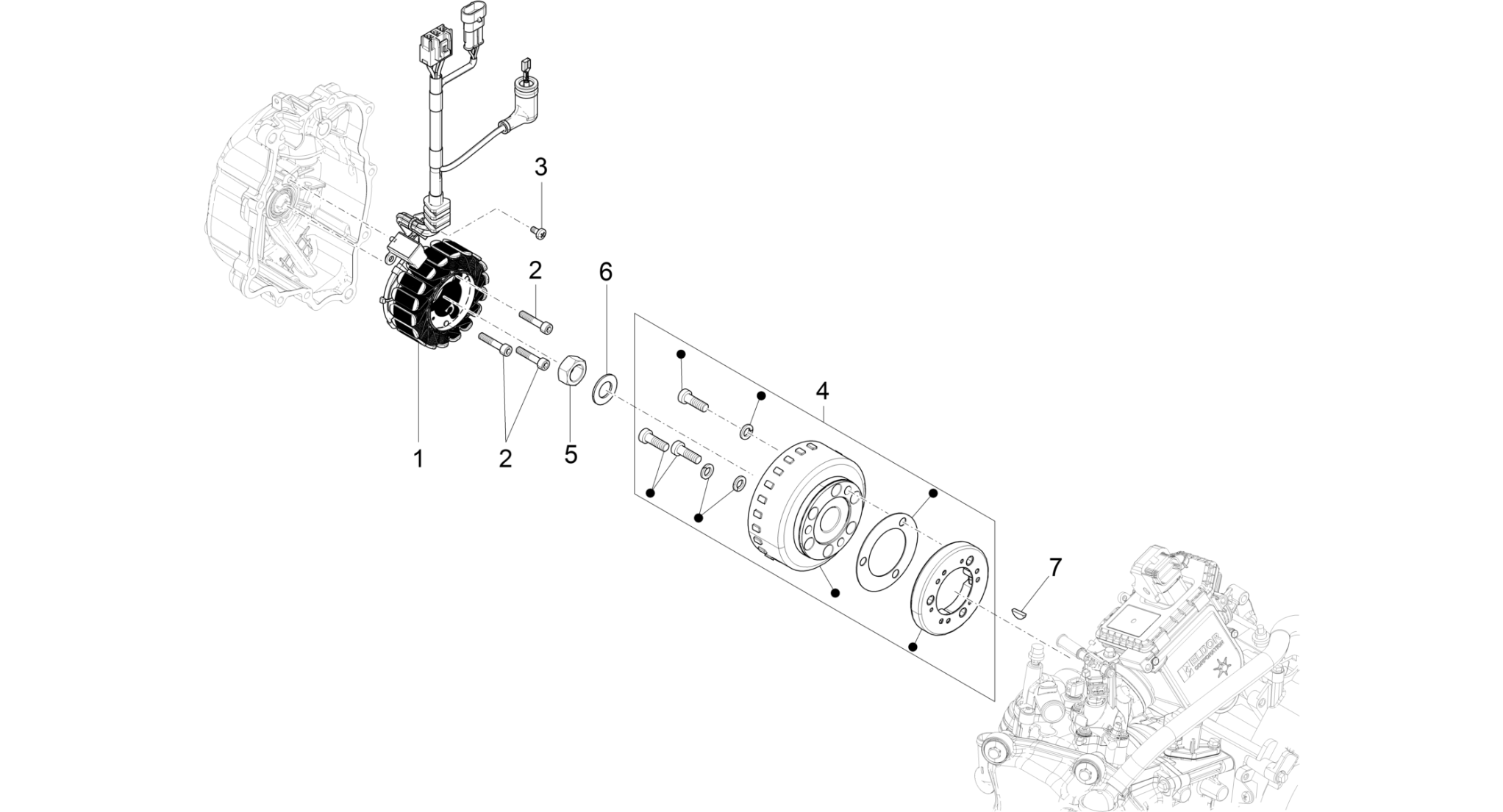 Flywheel magneto