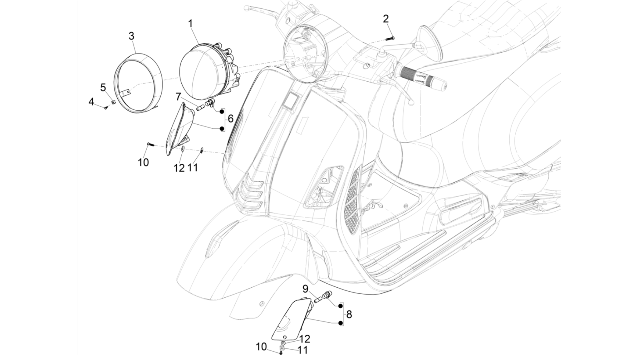 Front headlamps - Turn signal lamps