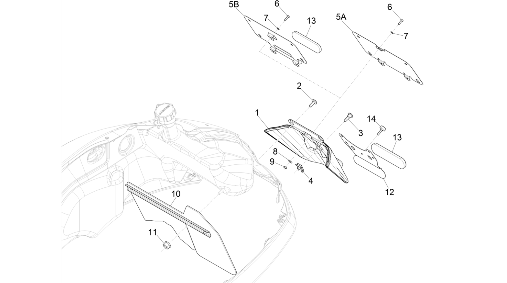 Rear cover - Splash guard