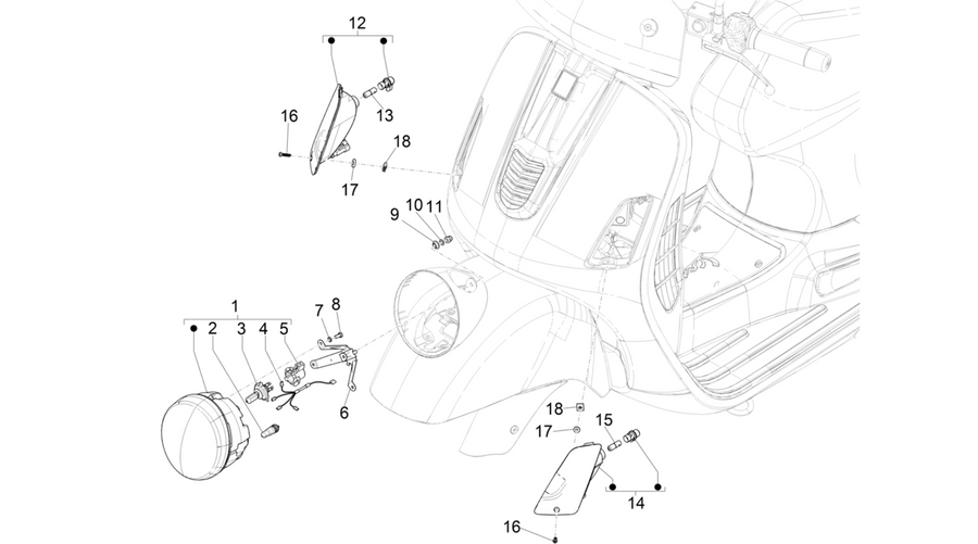 Front headlamps - Turn signal lamps