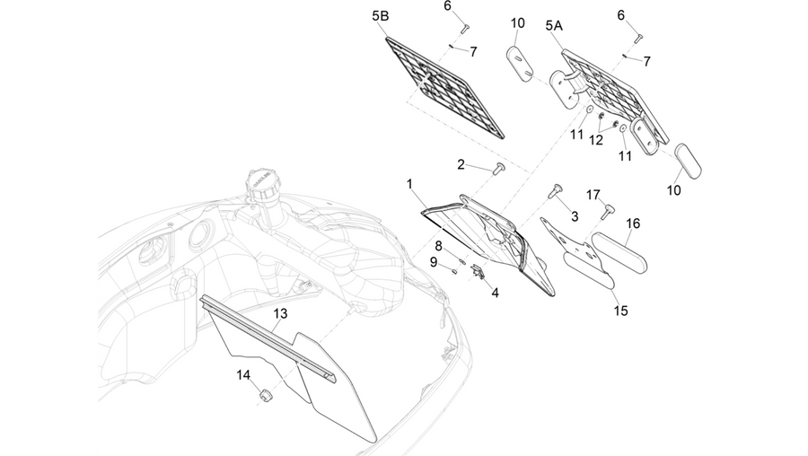 Rear cover - Splash guard