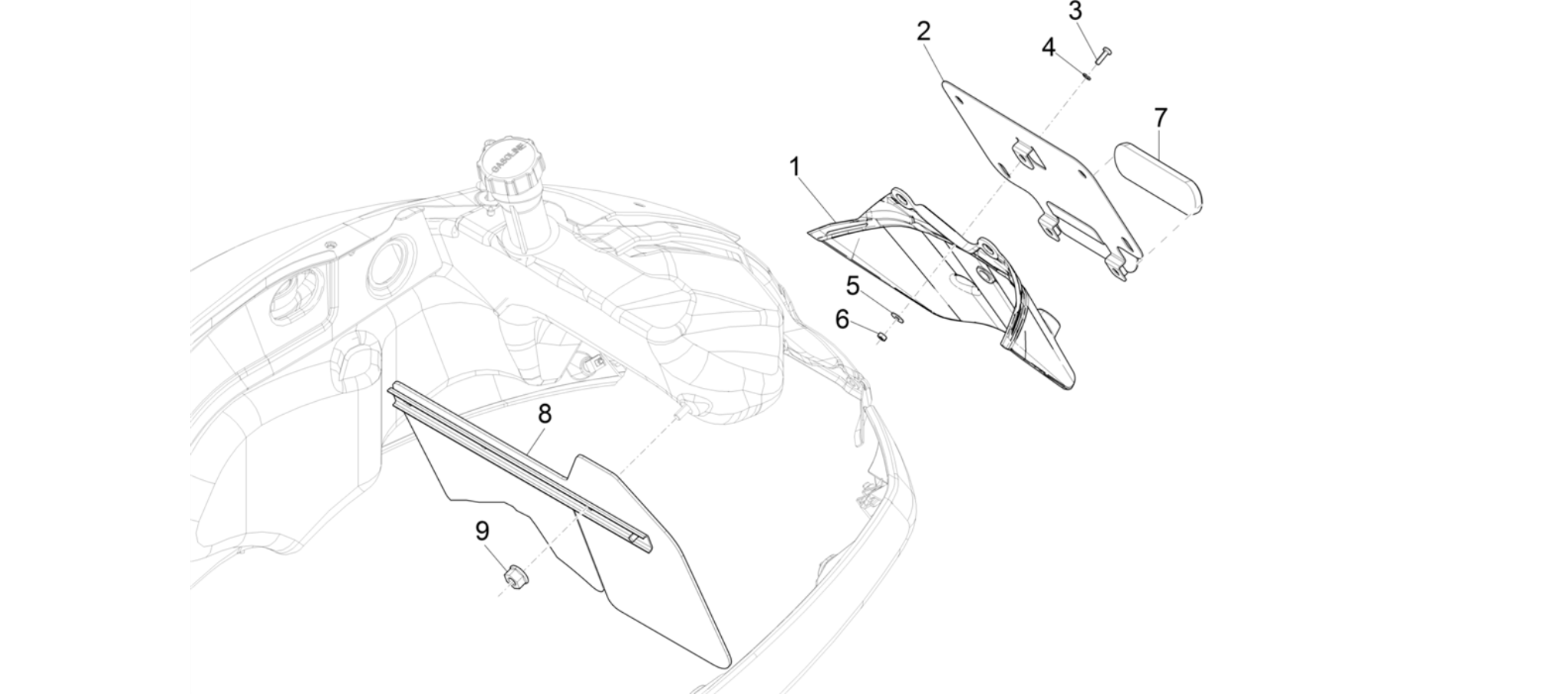 Rear cover - Splash guard