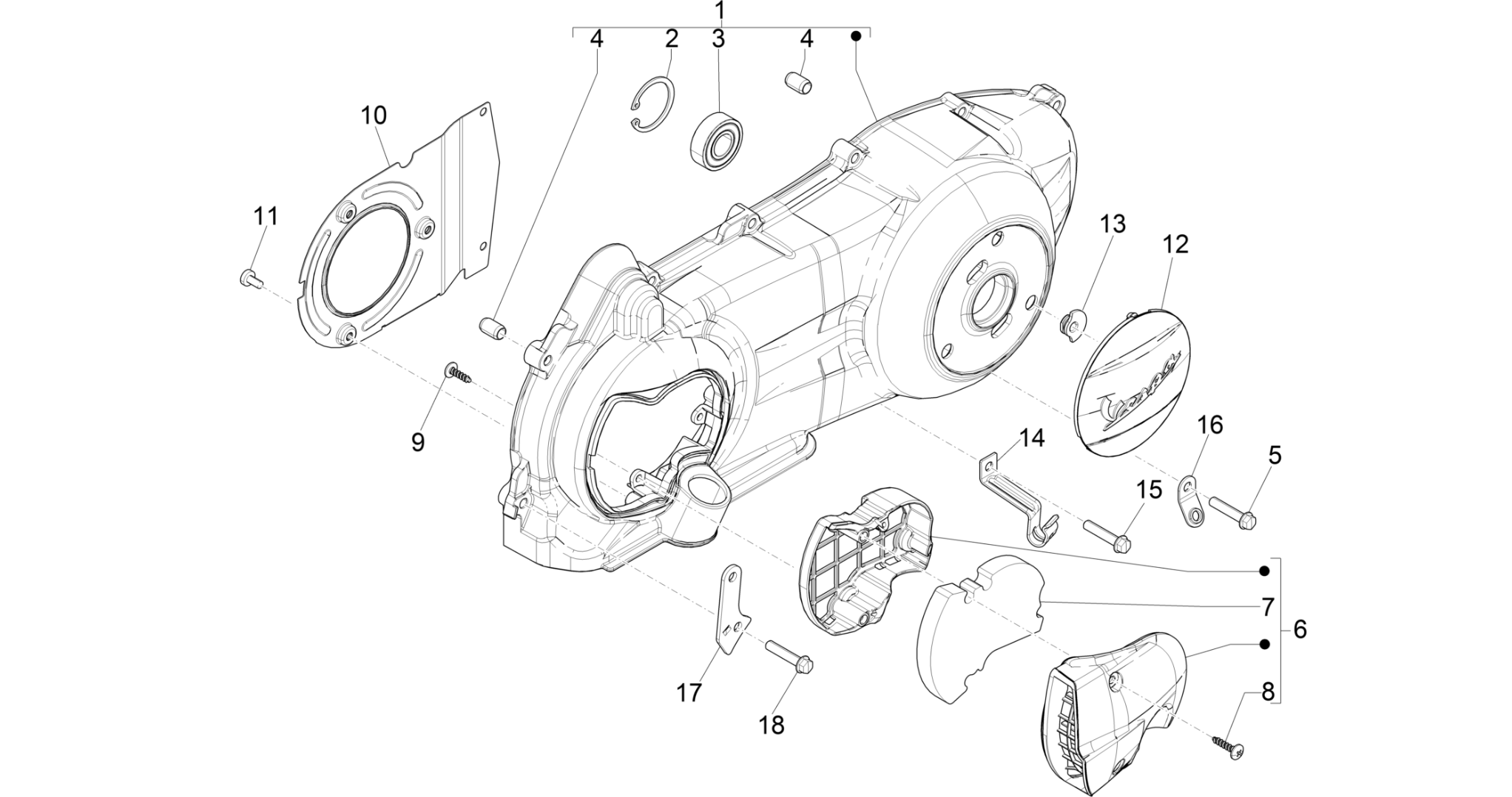 Crankcase cover - Crankcase cooling