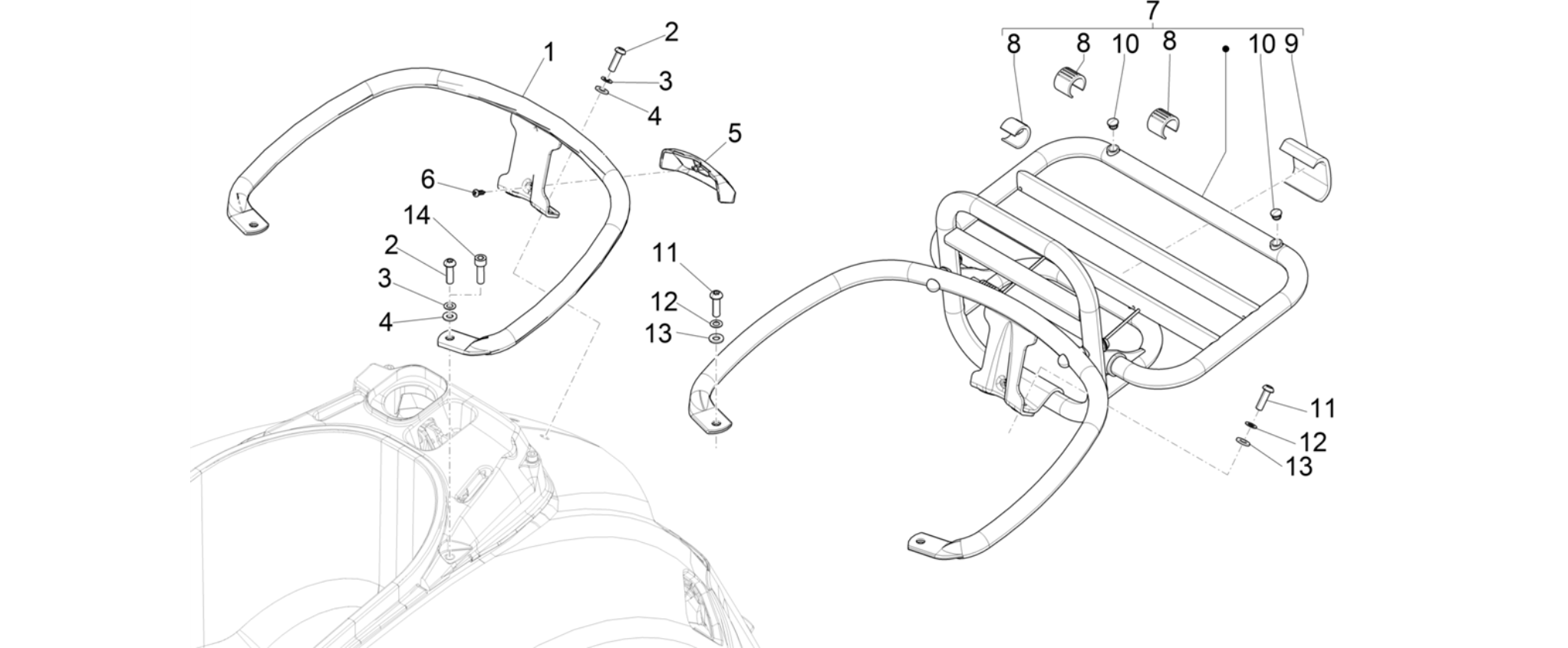 Rear luggage rack