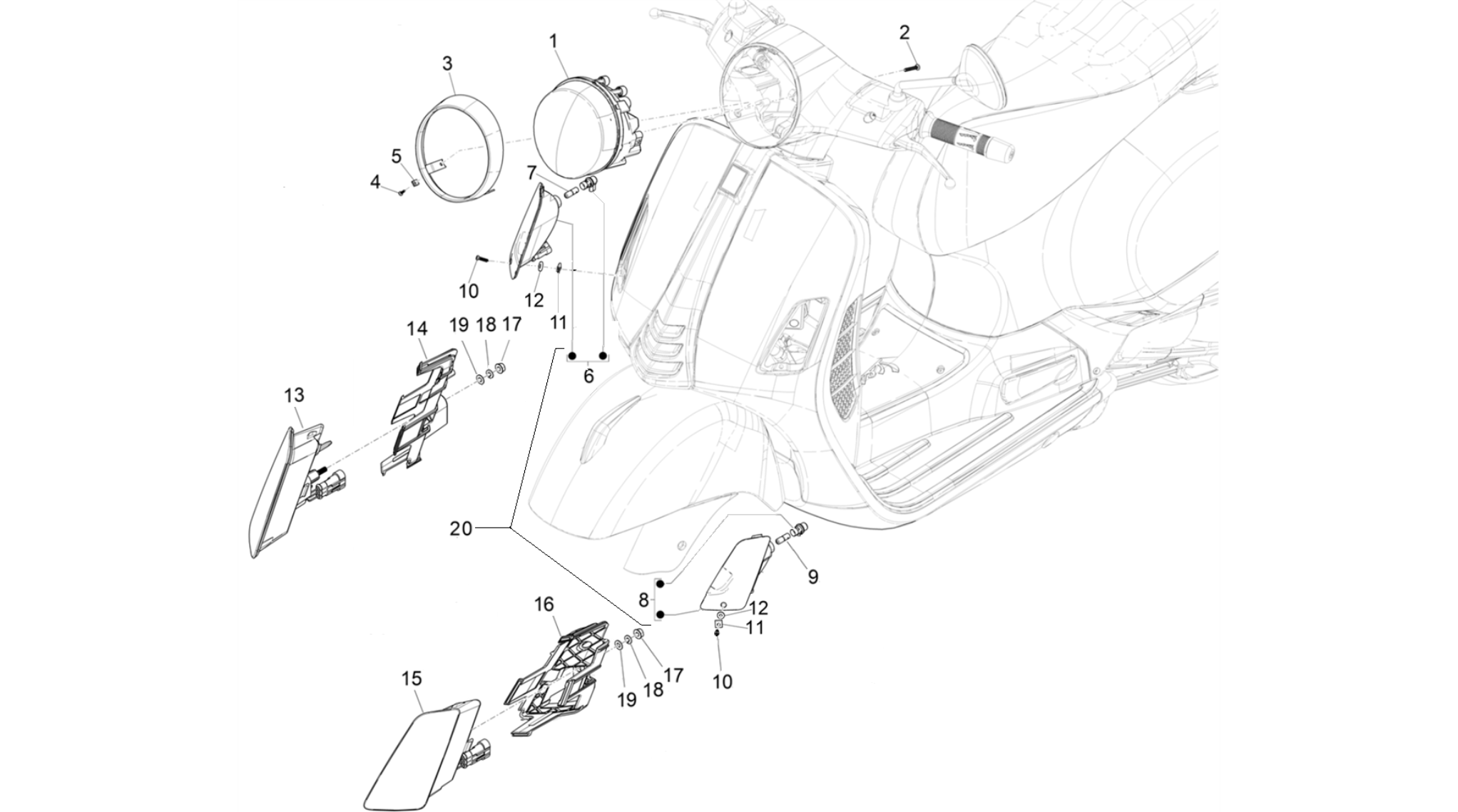 Front headlamps - Turn signal lamps