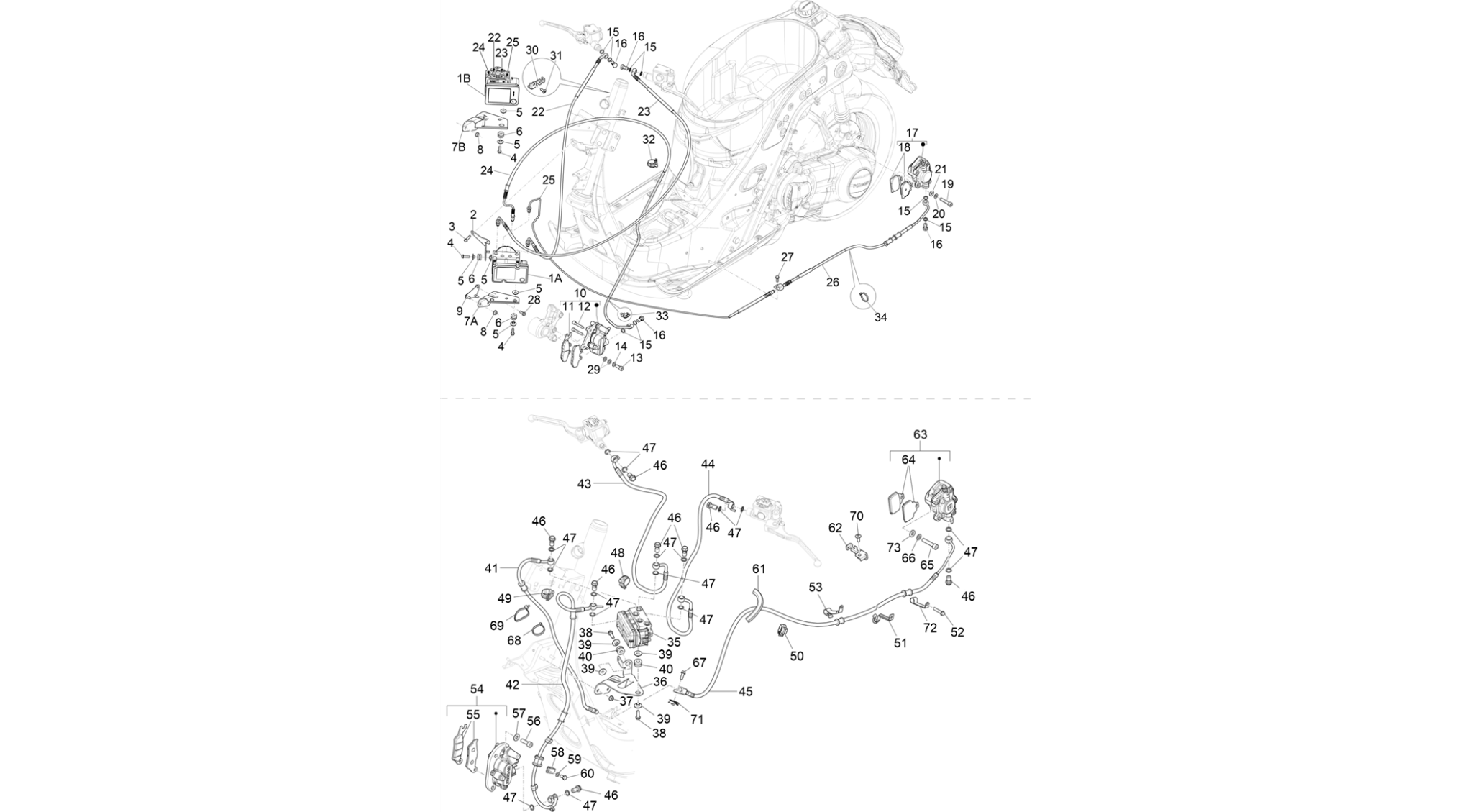 Brakes pipes - Calipers (ABS)