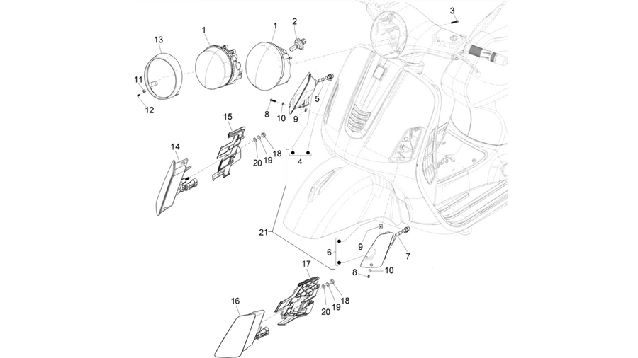 Front headlamps - Turn signal lamps