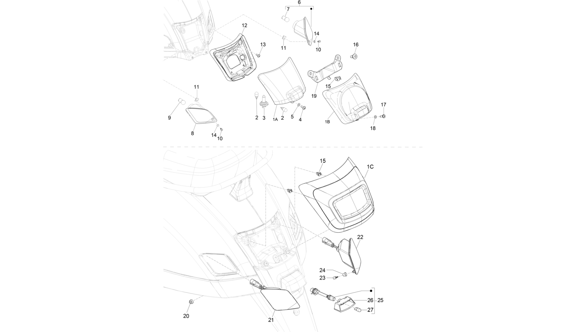 Rear headlamps - Turn signal lamps