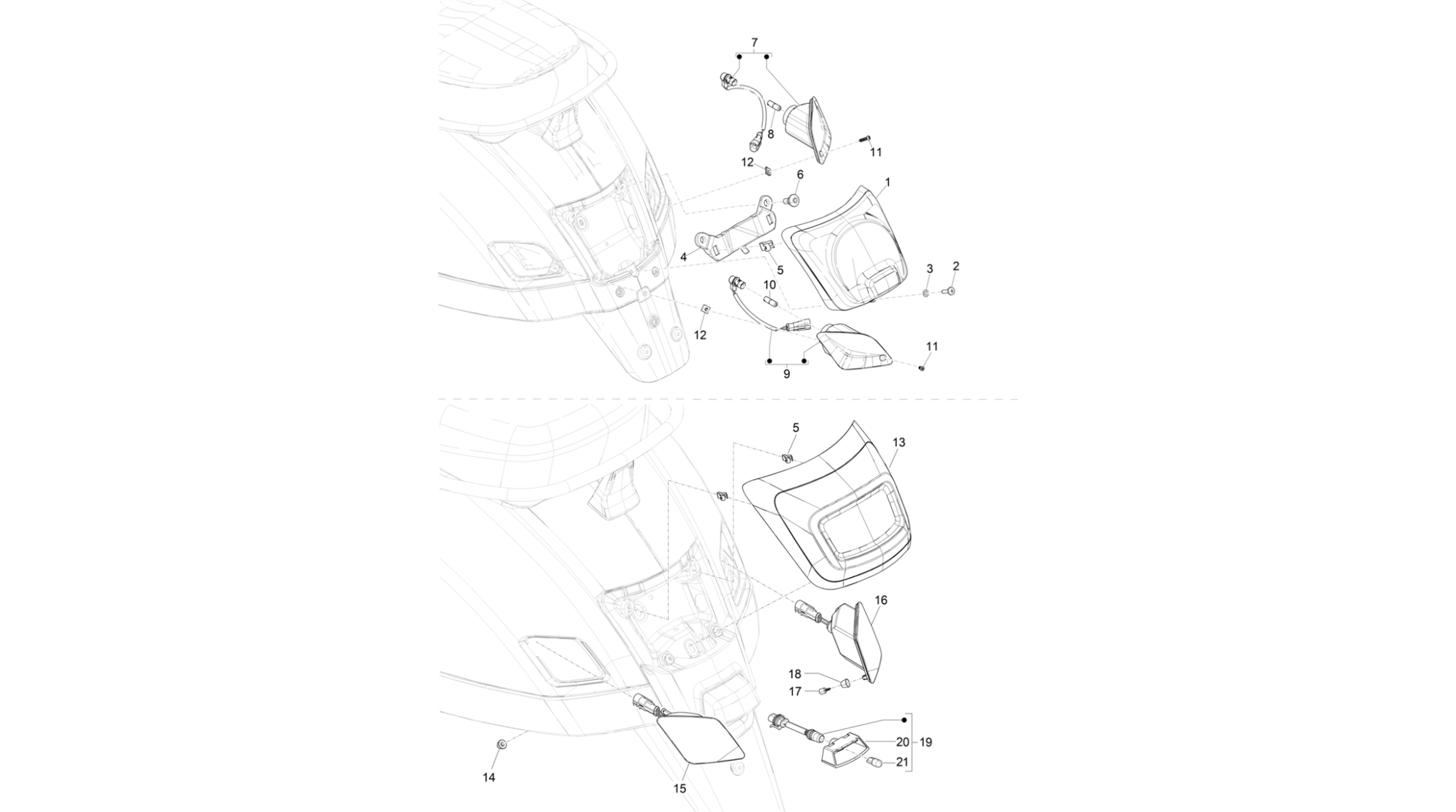 Rear headlamps - Turn signal lamps