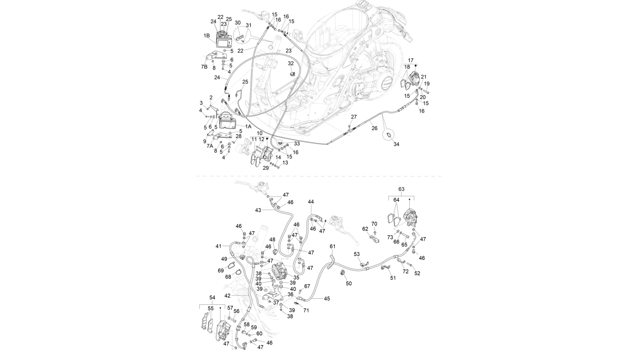 Brakes pipes - Calipers (ABS)