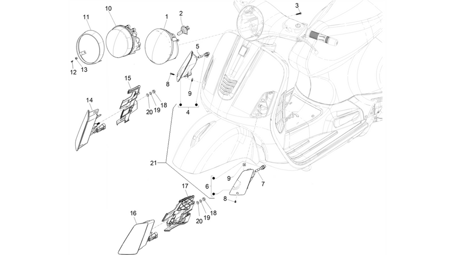 Front headlamps - Turn signal lamps